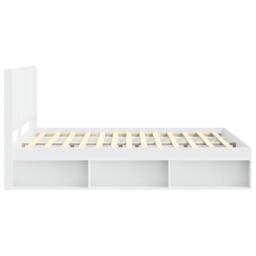 Berkfield Home Bed Frame with Storage & Headboard White 150 x 200 cm - thumbnail 6