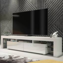 Creative Furniture Nova TV Unit 200cm - White with Gloss Doors - thumbnail 5