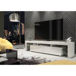 Creative Furniture Nova TV Unit 200cm - White with Gloss Doors - thumbnail 6