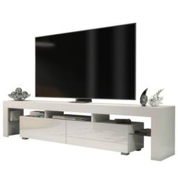 Creative Furniture Nova TV Unit 200cm - White with Gloss Doors - thumbnail 8
