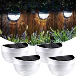 Obasyhig White Light Pack of 2 Solar 6 LED Water Droplets Fence Lights - thumbnail 1