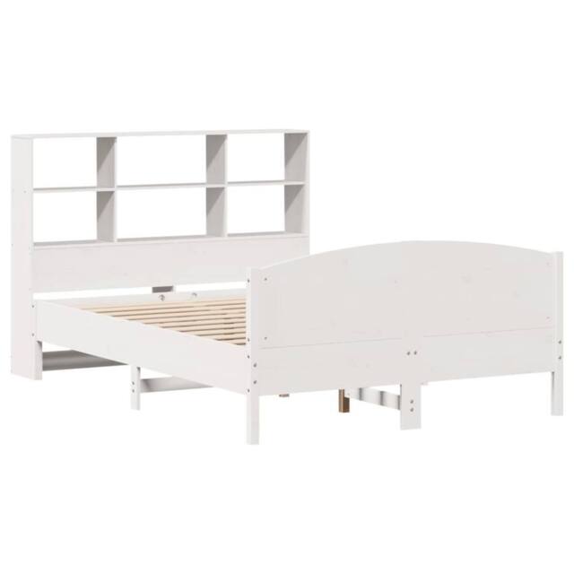 Berkfield Home Decorative Bookcase Bed without Mattress White 160x200cm Solid Wo - Size: 160x200 cm - image 1