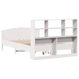 Berkfield Home Decorative Bookcase Bed without Mattress White 160x200cm Solid Wo - Size: 160x200 cm - thumbnail 6
