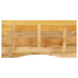 Berkfield Home Beautiful Desk Top with Curve 140x60x2.5 cm Solid Wood Rough Mango in Brown - thumbnail 5