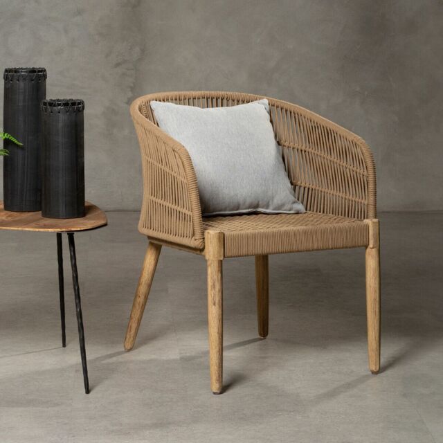 Orsina Opus Armchair, Arm & Backrest Armchair for Living Room, Angular Bedroom Armchair, Comfortable Office Chair in Natural - image 1
