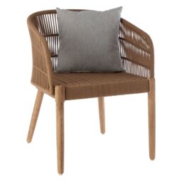 Orsina Opus Armchair, Arm & Backrest Armchair for Living Room, Angular Bedroom Armchair, Comfortable Office Chair in Natural - thumbnail 2