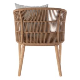 Orsina Opus Armchair, Arm & Backrest Armchair for Living Room, Angular Bedroom Armchair, Comfortable Office Chair in Natural - thumbnail 4
