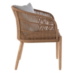 Orsina Opus Armchair, Arm & Backrest Armchair for Living Room, Angular Bedroom Armchair, Comfortable Office Chair in Natural - thumbnail 3