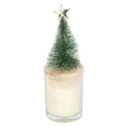 Something Different Holly Jolly Pine & Fir Christmas Tree Candle in White - thumbnail 3