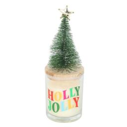 Something Different Holly Jolly Pine & Fir Christmas Tree Candle in White