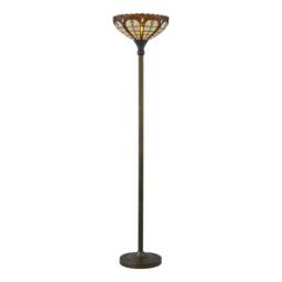 First Choice Lighting Winchester - Tiffany 169cm Uplighter Floor Lamp in Bronze - thumbnail 4
