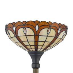 First Choice Lighting Winchester - Tiffany 169cm Uplighter Floor Lamp in Bronze - thumbnail 3