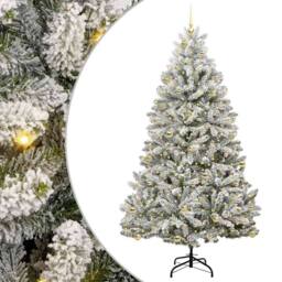 Berkfield Home Artificial Christmas Tree Green & White 240 cm PVC & Metal - thumbnail 2