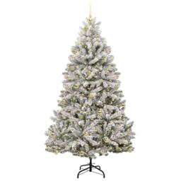 Berkfield Home Artificial Christmas Tree Green & White 240 cm PVC & Metal - thumbnail 3