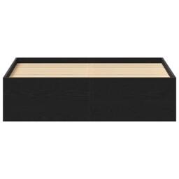 Berkfield Home Bed Frame without Mattress Black Oak 140x200 cm Engineered Wood - thumbnail 5