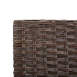 Berkfield Home Beautiful Garden Bench with Cushions Brown 176 cm Poly Rattan - thumbnail 8