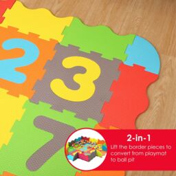 M.Y Interlocking Foam Baby Play Mat Ball Pit Soft EVA Floor Puzzle Tiles - thumbnail 3