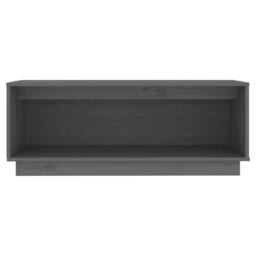 Berkfield Home TV Cabinet Grey 90x35x35 cm Solid Wood Pine - Size: 90 x 35 x 35 cm - thumbnail 3