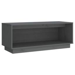 Berkfield Home TV Cabinet Grey 90x35x35 cm Solid Wood Pine - Size: 90 x 35 x 35 cm