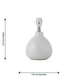 First Choice Lighting Set of 2 Tuscan - White Ceramic Lamp Bases for 25cm Diameter Shade - thumbnail 6
