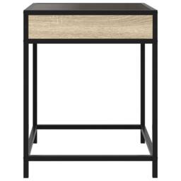 Berkfield Home Decorative Bedside Table with Infinity LED Sonoma Oak 40x40x51 cm in Light Tan - Size: 40 x 40 x 51 cm - thumbnail 7