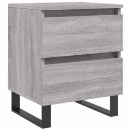 Berkfield Home Elegant Bedside Cabinet Grey Sonoma 40x35x50 cm Engineered Wood - Size: 40 x 35 x 50 cm - thumbnail 3