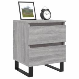 Berkfield Home Elegant Bedside Cabinet Grey Sonoma 40x35x50 cm Engineered Wood - Size: 40 x 35 x 50 cm - thumbnail 1