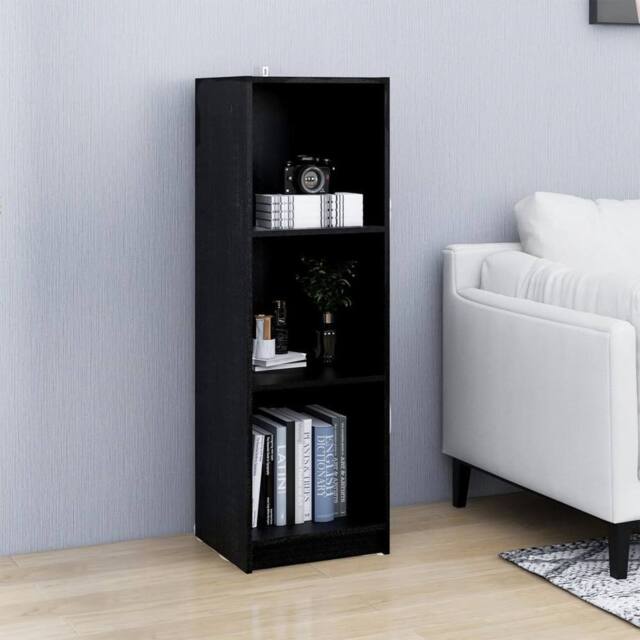 Berkfield Home Beautiful Book Cabinet/Room Divider Black 36x33x110 cm Solid Pinewood - Size: 36 x 33 x 110 cm - image 1