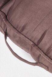 Homescapes Faux Suede 2 Seater Booster Cushion in Chocolate - thumbnail 4