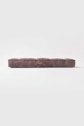 Homescapes Faux Suede 2 Seater Booster Cushion in Chocolate - thumbnail 5