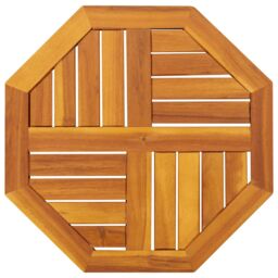Berkfield Home Table Top 50x50x2 cm Octagonal Solid Wood Acacia in Brown - Size: 50 x 50 x 2 cm - thumbnail 1