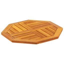 Berkfield Home Table Top 50x50x2 cm Octagonal Solid Wood Acacia in Brown - Size: 50 x 50 x 2 cm - thumbnail 4