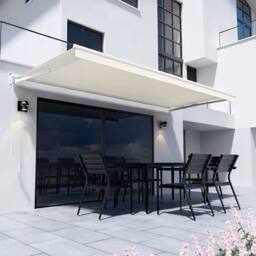 Primrose Awnings Essential Manual Retractable Awning 3m Wide in Ivory - thumbnail 1