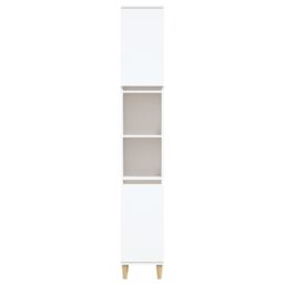 Berkfield Home Bathroom Cabinet White 30x30x190 cm Engineered Wood - Size: 30 x 30 x 190 cm - thumbnail 6