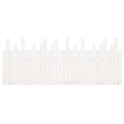 Berkfield Home Wall Headboard White 204x3x80 cm Solid Wood Pine - Size: 204 x 3 x 80 cm - thumbnail 5