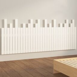 Berkfield Home Wall Headboard White 204x3x80 cm Solid Wood Pine - Size: 204 x 3 x 80 cm - thumbnail 4