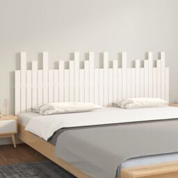 Berkfield Home Wall Headboard White 204x3x80 cm Solid Wood Pine - Size: 204 x 3 x 80 cm - thumbnail 1