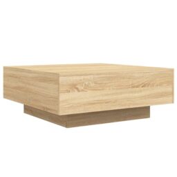 Berkfield Home Coffee Table Sonoma Oak 80x80x31 cm Engineered Wood in Brown - Size: 80 x 80 x 31 cm - thumbnail 2