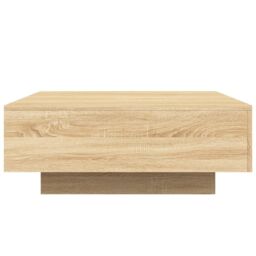Berkfield Home Coffee Table Sonoma Oak 80x80x31 cm Engineered Wood in Brown - Size: 80 x 80 x 31 cm - thumbnail 6