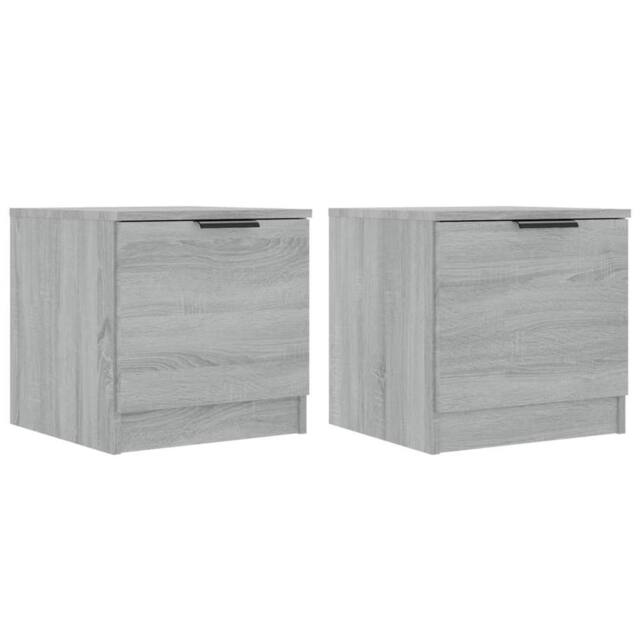 Berkfield Home Bedside Cabinets 2 pcs Grey Sonoma 40x39x40 cm - Size: 40 x 39 x 40 cm - image 1