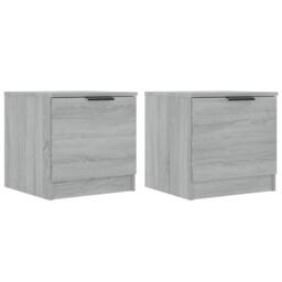 Berkfield Home Bedside Cabinets 2 pcs Grey Sonoma 40x39x40 cm - Size: 40 x 39 x 40 cm - thumbnail 1