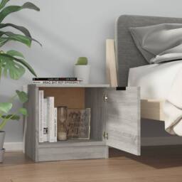 Berkfield Home Bedside Cabinets 2 pcs Grey Sonoma 40x39x40 cm - Size: 40 x 39 x 40 cm - thumbnail 4