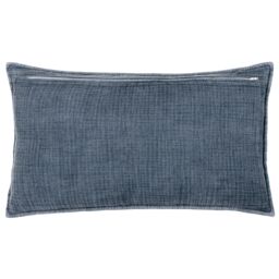 Yard Ribble 100% Cotton Acid Wash Cushion in Blue - Size: 40 cm x 60 cm - thumbnail 2