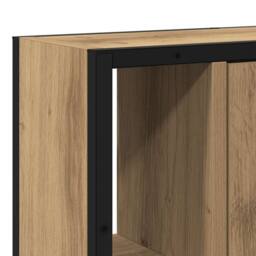 Berkfield Home Sturdy Bathroom Mirror Cabinet Artisan Oak 60x16x60 cm Engineered Wood in Brown - Size: 60 x 16 x 60 cm - thumbnail 8