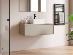 Vente-unique Wall-Hung Vanity Unit - Beige - 94 Cm - TEANA II - thumbnail 3