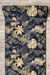 RugsX Anti-Slip Monstera Runner in Gold - Size: 67 cm x 180 cm - thumbnail 3