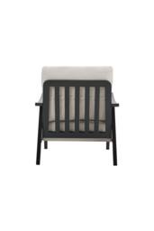 Fabric Rattan Accent Wooden Single Sofa Chair in Beige - thumbnail 5