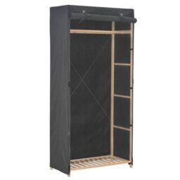 Berkfield Home Wardrobe Grey 79x40x170 cm Fabric - Size: 79 x 40 x 170 cm - thumbnail 1