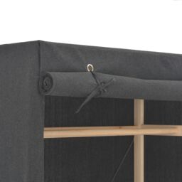 Berkfield Home Wardrobe Grey 79x40x170 cm Fabric - Size: 79 x 40 x 170 cm - thumbnail 4