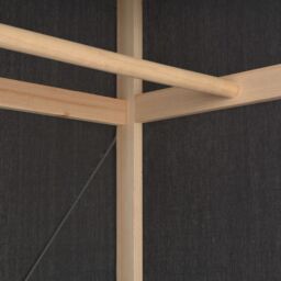 Berkfield Home Wardrobe Grey 79x40x170 cm Fabric - Size: 79 x 40 x 170 cm - thumbnail 5